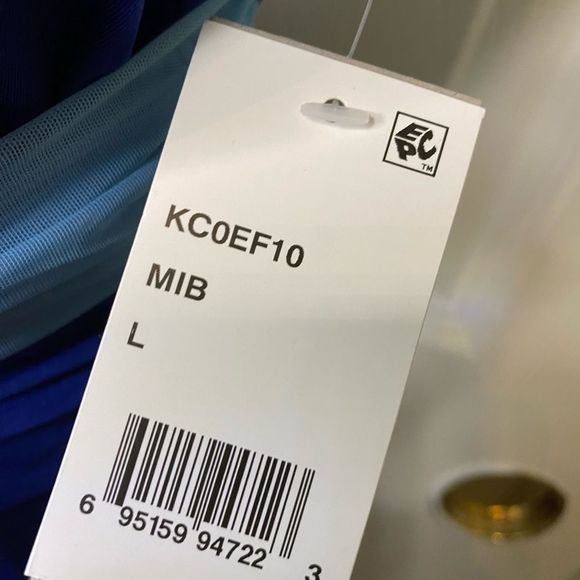 Kenneth Cole New York Swim | Halter Plunge Mio One Piece Size Large Navy Blue - Picture 6 of 11